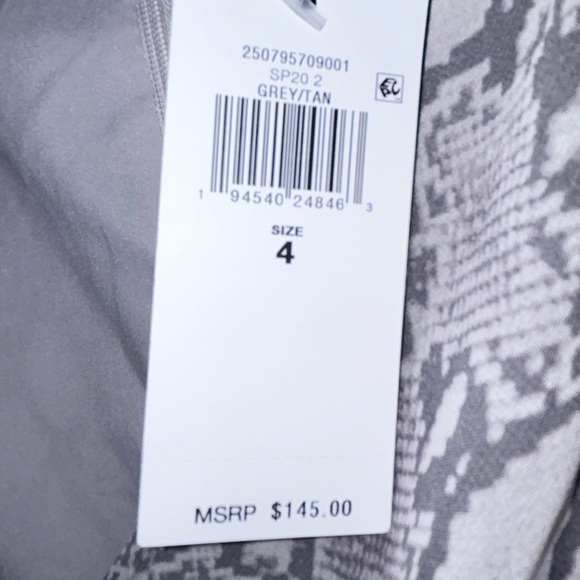 Lauren Ralph Lauren Womens Ruffled Print Sheath  Dress Grey, NWT 4 - Picture 5 of 8